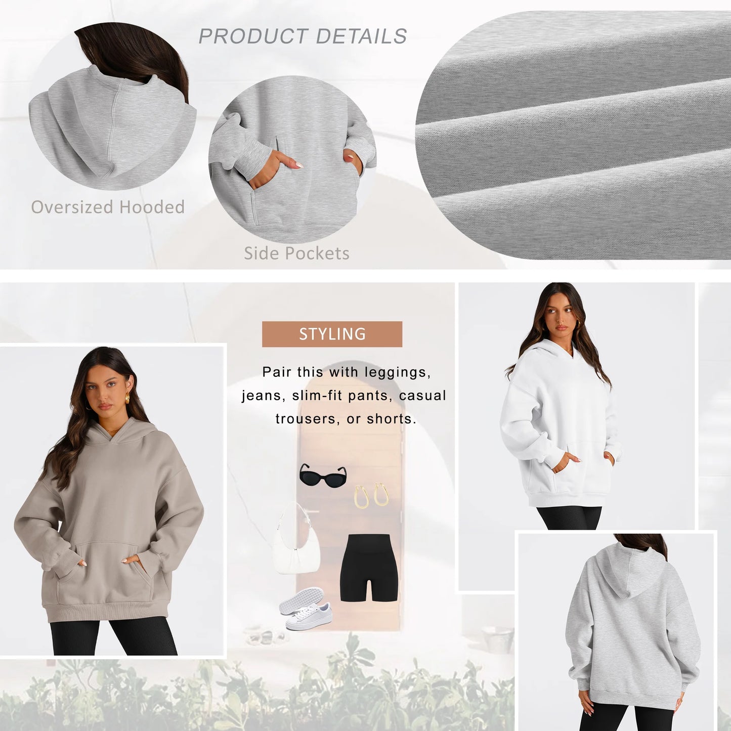 Oversized Hoodies for Women Fall Fashion Sweatshirts Pullover Womens Clothes with Pocket